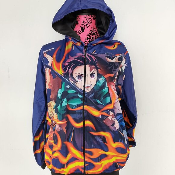 NEW Anime Tanjiro Demon Slayer Kimetsu no Yaiba Sweatshirt Unisex - Picture 3 of 3